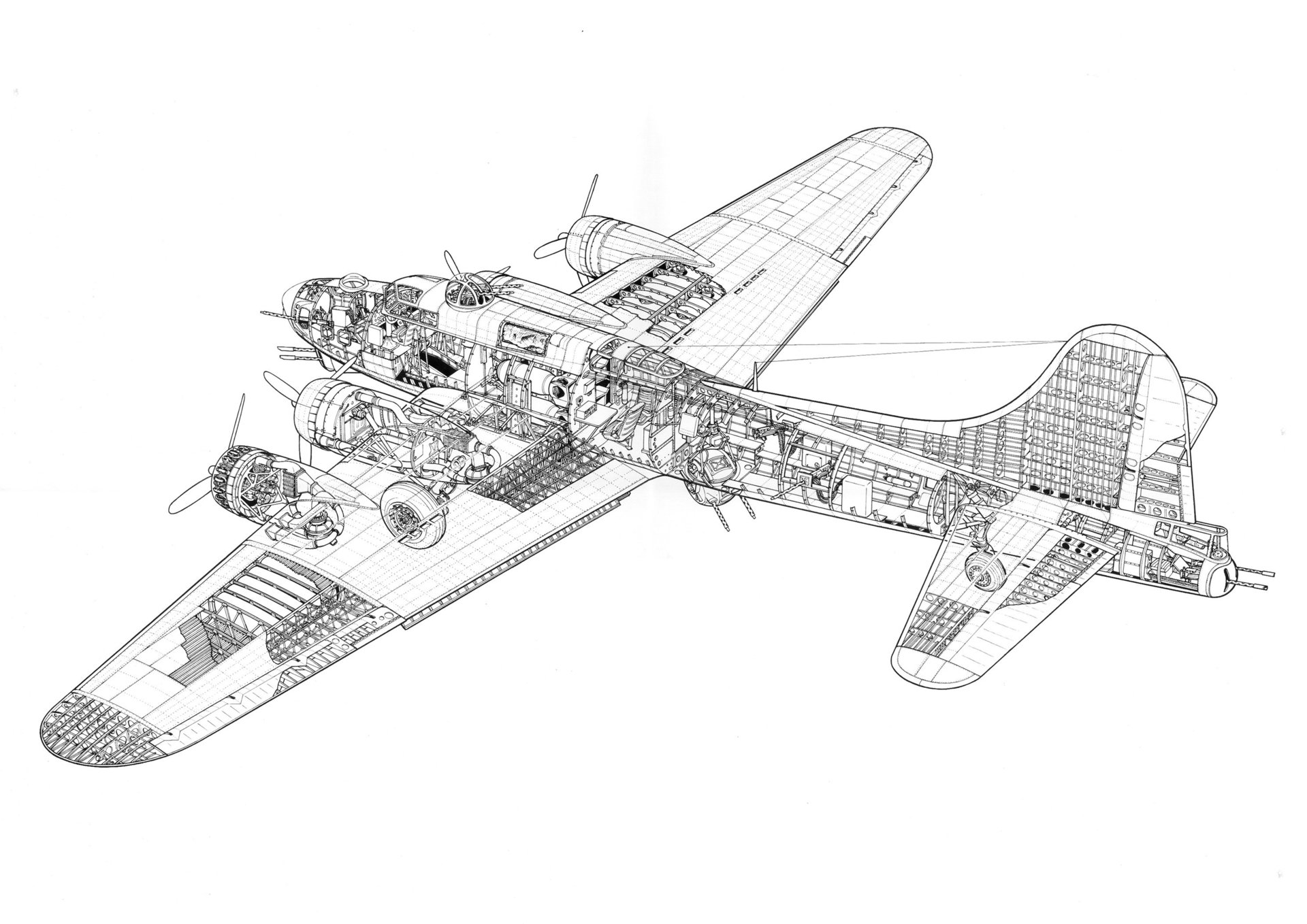 B 17 Cutaway 2976x2105 :: Mycity-Military.com